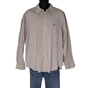 Polo Ralph Lauren Classic Fit Striped Multicolor Sz XXL 18 Button Up Shirt Men‎